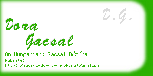 dora gacsal business card